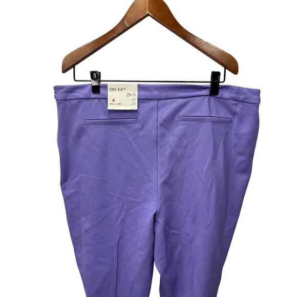 Women's Plus Pants sz 1X Macy's On 34th Lilac NEW # H746 - Picture 6 of 10